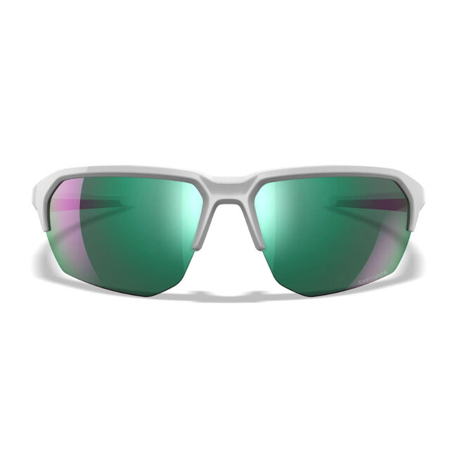 Wiley X WX JAKL CAPTIVATE Polarized Green Mirror Polished White