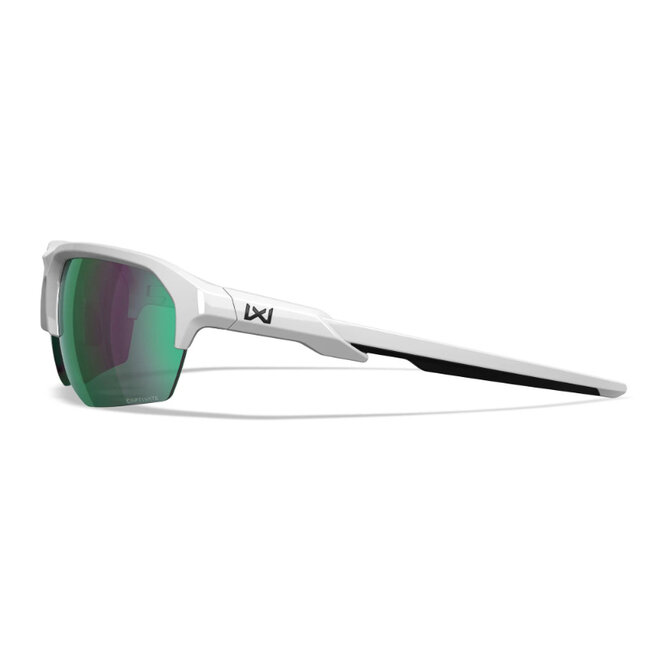 Wiley X WX JAKL CAPTIVATE Polarized Green Mirror Polished White