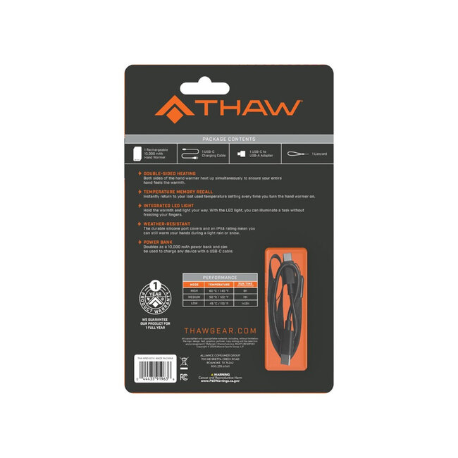 Thaw Handwarmer Oplaadbaar 10000mAh