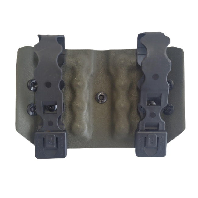 Black Trident Double Mag Pouch Glock Multicam