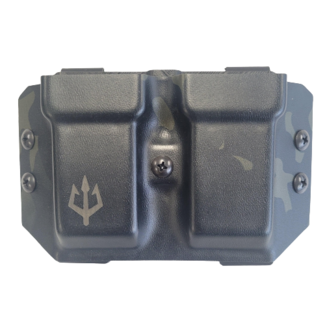 Black Trident Double Mag Pouch Glock Multicam Black