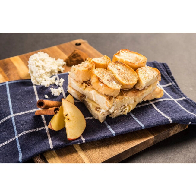 Pro-ration Broodpudding met appels en kaneel