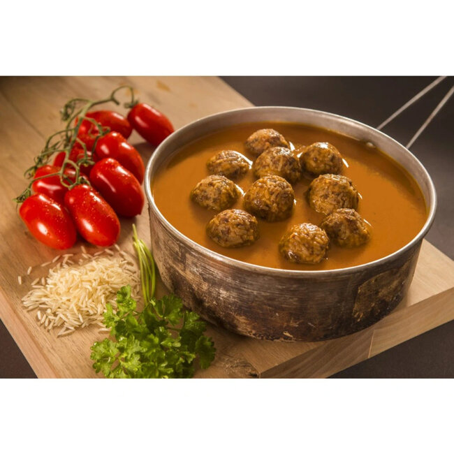Pro-ration Meatballs with basmati and tomato sauce