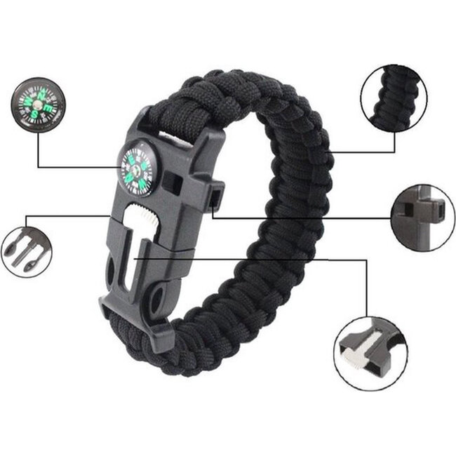 Survival Bracelet 4-in-1