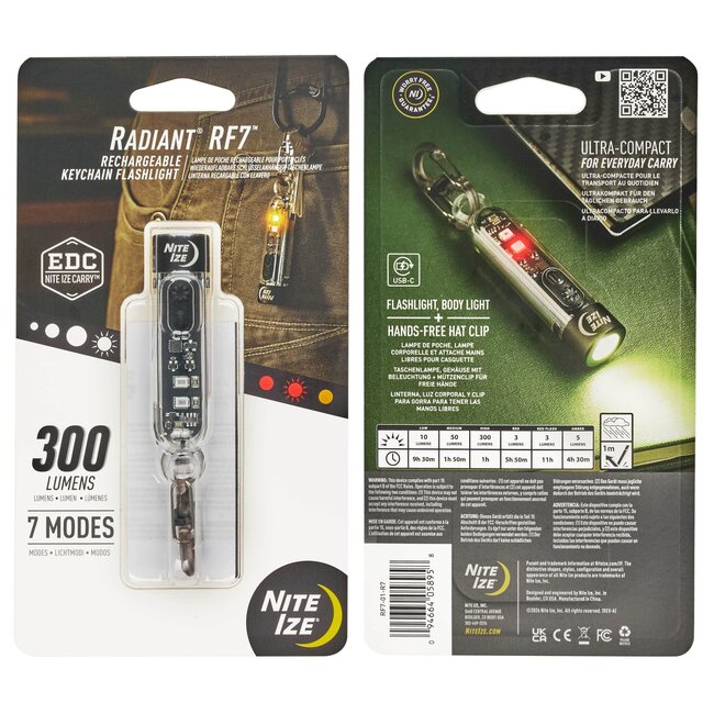 Nite Ize Radiant RF7 wiederaufladbare Schlüsselbundlampe