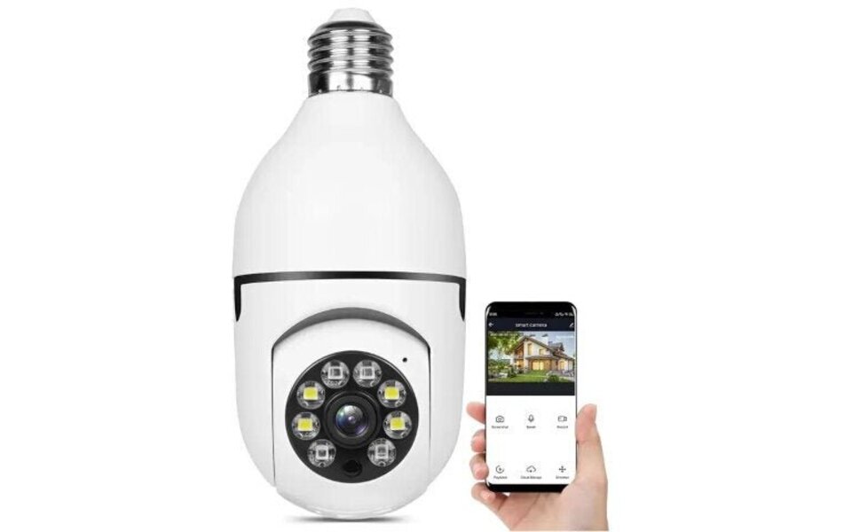 Smartlife Domotica 1080P Camera met E27 gloeilamp aansluiting