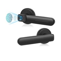 Deurslot met vingerafdruk ontgrendeling (zwart)