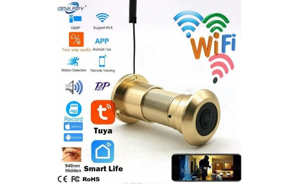 Smartlife Domotica Inbouw deur camera Full HD