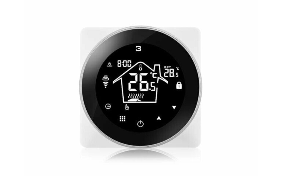 Smartlife Domotica Thermostaat rond (zwart) | C.V. Installatie