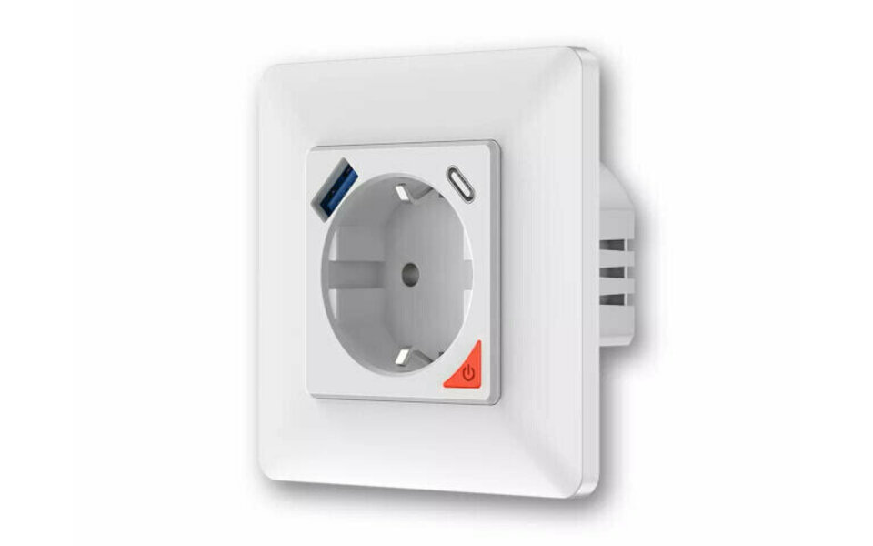 Smartlife Domotica Inbouw stopcontact met USB & USB-C PD