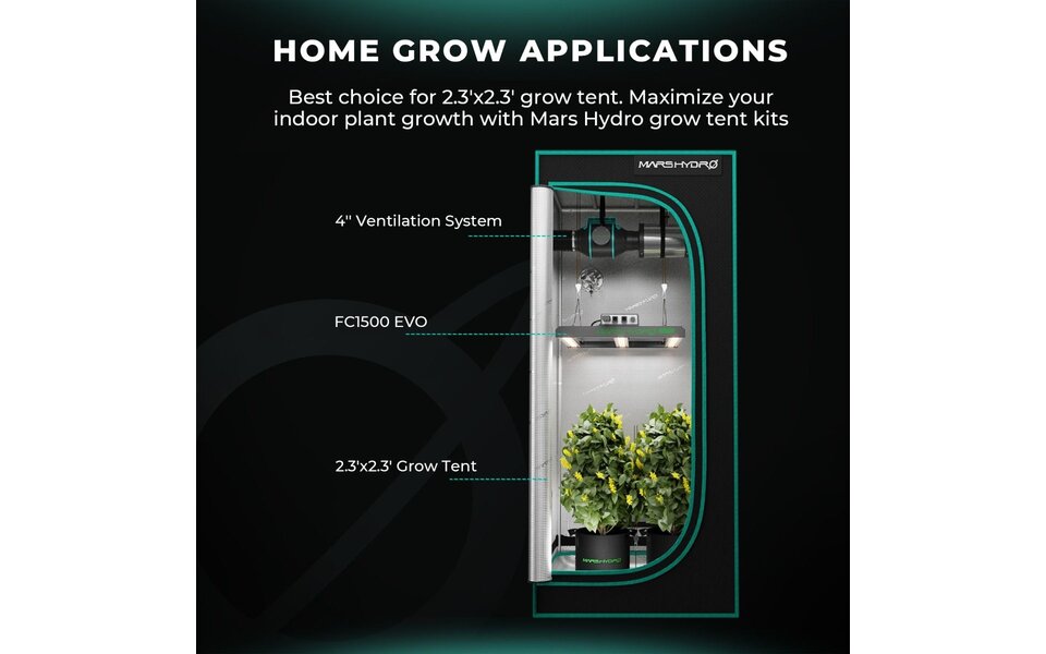 Mars Hydro Mars Hydro FC-1500 EVO LED Kweeklamp Mars Hydro Mars Hydro FC-1500 EVO LED Kweeklamp