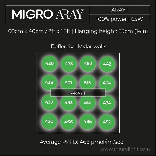 Migro MIGRO ARAY 1 LED Kweeklamp