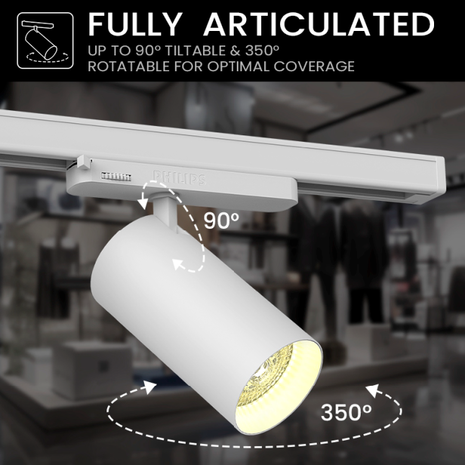 Philips Philips LED Railspot 20W | 4000K | Warm Wit | 2100 lm | Zwart Philips Philips LED Railspot 20W | 4000K | Warm Wit | 2100 lm | Zwart