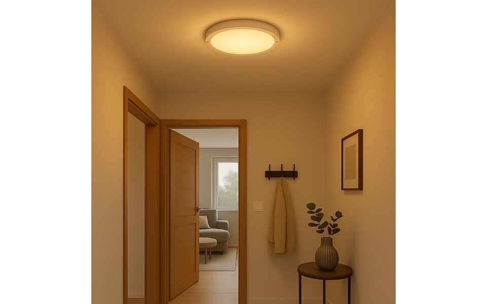 HLW LED Plafondlamp 18W | CCT | Bewegingssensor | Mat Wit