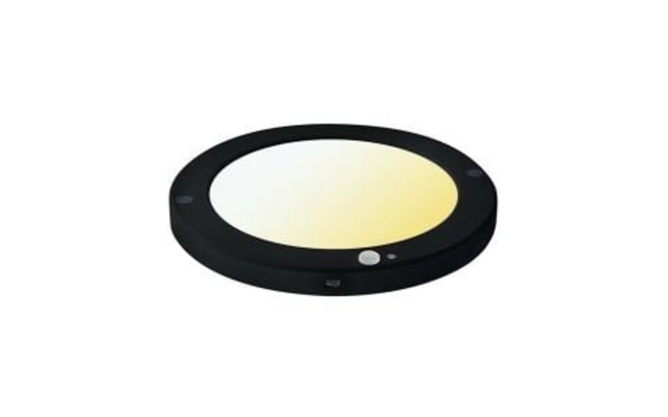 HLW LED Plafondlamp Sensor Dag/Nacht – 18W – CCT – 360° – Rond – Mat Zwart