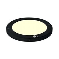 LED Plafondlamp Sensor Dag/Nacht – 18W – 3000K – 360° – Rond – Mat Zwart