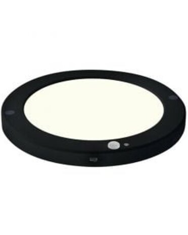 LED Plafondlamp Sensor Dag/Nacht – 18W – 4000K – 360° – Rond – Mat Zwart LED Plafondlamp Sensor Dag/Nacht – 18W – 4000K – 360° – Rond – Mat Zwart