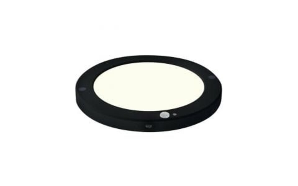 HLW LED Plafondlamp Sensor Dag/Nacht – 18W – 4000K – 360° – Rond – Mat Zwart