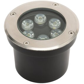 LED Grondspot - Inbouw Rond - 6W - IP67 - 4000K - Mat Chroom - RVS