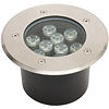 LED Grondspot - Inbouw Rond - 9W - IP67 - 4000K - Mat Chroom - RVS