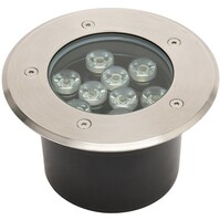 LED Grondspot - Inbouw Rond - 9W - IP67 - 4000K - Mat Chroom - RVS LED Grondspot - Inbouw Rond - 9W - IP67 - 4000K - Mat Chroom - RVS