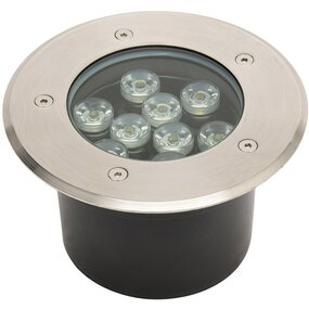 LED Grondspot - Inbouw Rond - 9W - IP67 - 4000K - Mat Chroom - RVS