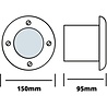 HLW LED LED Grondspot - Inbouw Rond - 9W - IP67 - 4000K Natuurlijk Wit - Mat Chroom - RVS