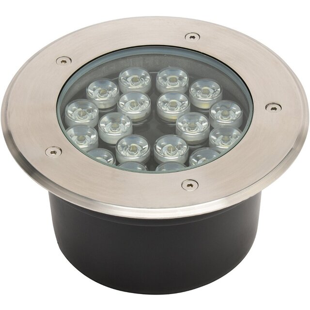 HLW LED LED Grondspot - Inbouw Rond - 12W - IP67 - 4000K Natuurlijk Wit - Mat Chroom - RVS HLW LED LED Grondspot - Inbouw Rond - 12W - IP67 - 4000K Natuurlijk Wit - Mat Chroom - RVS