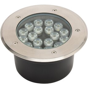 LED Grondspot - Inbouw Rond - 18W - IP67 - 4000K - Mat Chroom - RVS