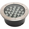 HLW LED LED Grondspot - Inbouw Rond - 36W - IP67 - 4000K Natuurlijk Wit - Mat Chroom - RVS