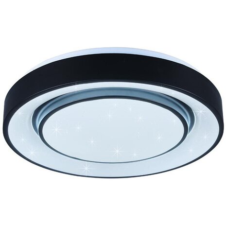HLW LED LED Plafondlamp WiZ Trion Monan 20W | RGBW Dimbaar | Rond Zwart