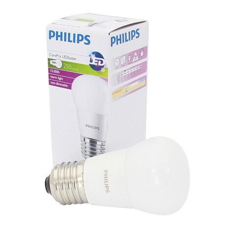 HLW LED Philips CorePro Lustre P45 LED E27 4W 2700K | 25W vervanger