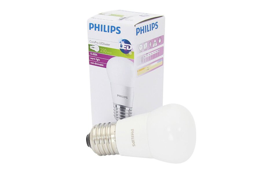 HLW LED Philips CorePro Lustre P45 LED E27 4W 2700K | 25W vervanger