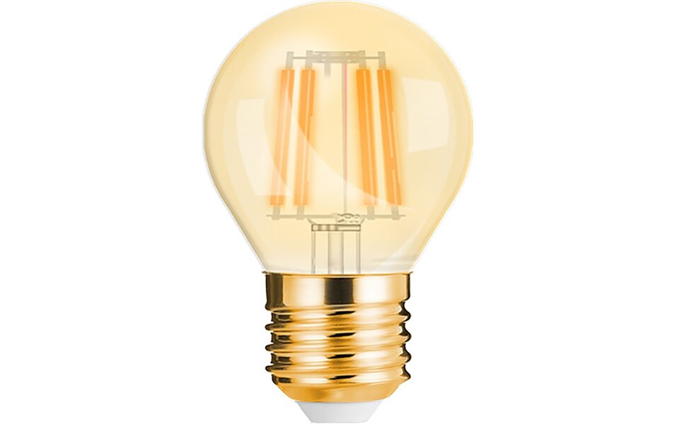 HLW LED LED Lamp E27 Kogel Filament Brinton 4W 2200K G45