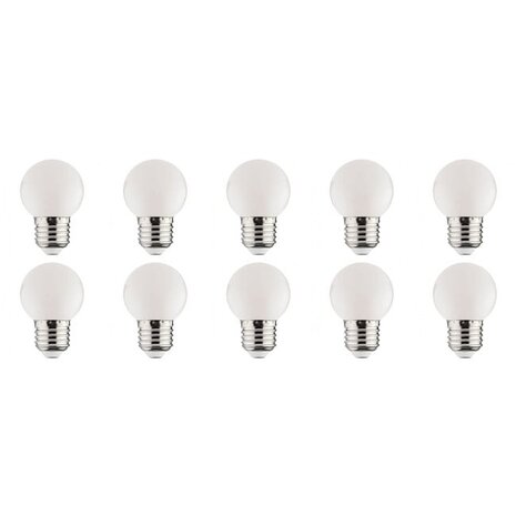 HLW LED 10x LED Lamp E27 Kozolux Romba Wit 1W