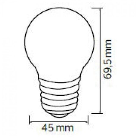 HLW LED 10x LED Lamp E27 Kozolux Romba Wit 1W