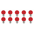 10x LED Lamp E27 Kozolux Romba Rood 1W