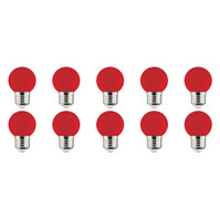 10x LED Lamp E27 Kozolux Romba Rood 1W 10x LED Lamp E27 Kozolux Romba Rood 1W