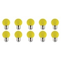 10x LED Lamp E27 Kozolux Romba Geel 1W