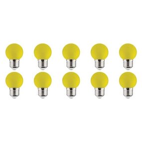 10x LED Lamp E27 Kozolux Romba Geel 1W