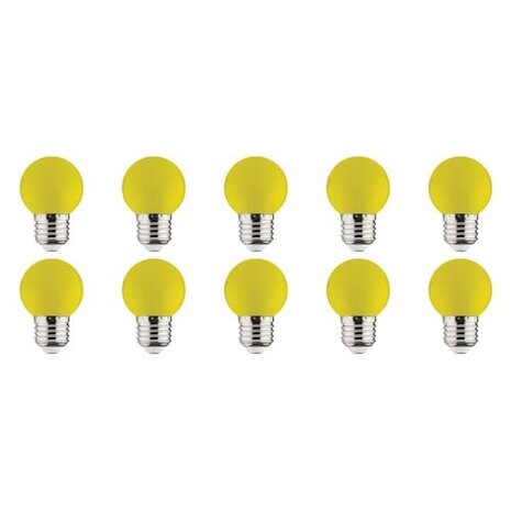 HLW LED 10x LED Lamp E27 Kozolux Romba Geel 1W