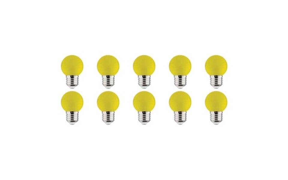 HLW LED 10x LED Lamp E27 Kozolux Romba Geel 1W