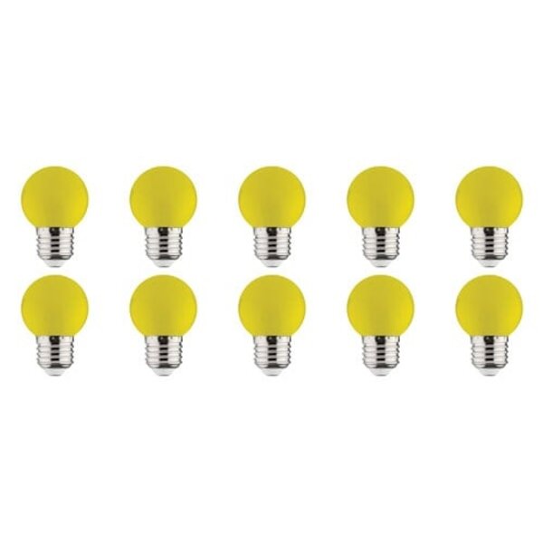 HLW LED 10x LED Lamp E27 Kozolux Romba Geel 1W