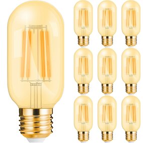 10x LED Lamp E27 Buis Filament Brinton 4W T45