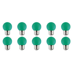 10x LED Lamp E27 Kozolux Romba Groen 1W 10x LED Lamp E27 Kozolux Romba Groen 1W