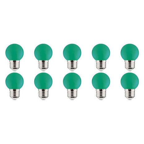 HLW LED 10x LED Lamp E27 Kozolux Romba Groen 1W