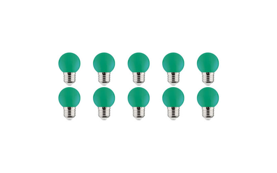 HLW LED 10x LED Lamp E27 Kozolux Romba Groen 1W