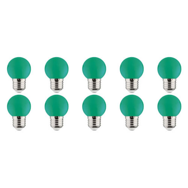 HLW LED 10x LED Lamp E27 Kozolux Romba Groen 1W