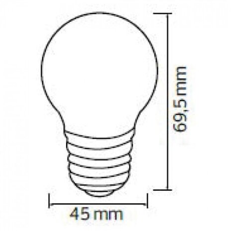 HLW LED LED Lamp E27 Kozolux Romba Wit 1W