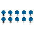 10x LED Lamp E27 Kozolux Romba Blauw 1W